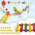 thumbnail image 2 of Bird Toys for Parrots Swing Hanging Standing Chewing Toy Hammock Climbing Ladder Cage for Budgerigar Parakeet Conure Cockatiel Mynah Love Birds Finches, 2 of 10