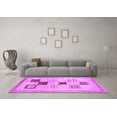 thumbnail image 3 of Ahgly Company Indoor Square Abstract Purple Contemporary Area Rugs, 5' Square, 3 of 4