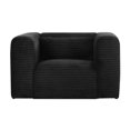 thumbnail image 3 of Tarra Fluffy Oversized Black Corduroy Armchair, 3 of 4