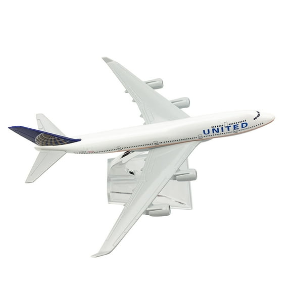 1/400 Retro Aircraft Model United Airlines B747 Airplane Model for Military Collectors Home Decorations