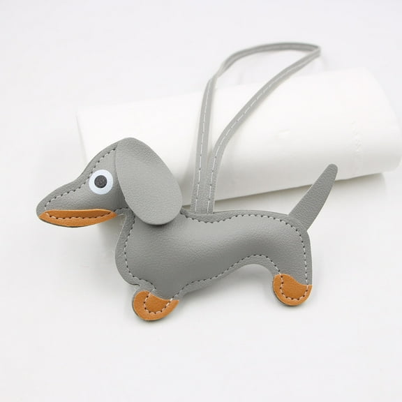 YFGEFTR Dog Shaped Keychain, Cute Leather Dog Bag Charm for Handbag Accessories, Charms Charm for Handbags Bag Car Keychain Kawaii Bags Accessories