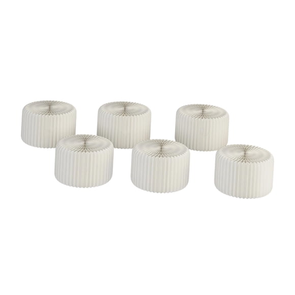 twisto Cylinder Pedestal Stand Foldable Cake Stand Prop Countertop Display Plinth Pillar Round Riser Table for Flower Dressing Room 6Pcs 18cm