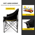 thumbnail image 3 of FAIR WIND Silla de camping de gran tamaño totalmente acolchada, sofá de dos plazas plegable, sofá de camping, silla doble dúo, silla plegable cuádruple resistente, sillón con soporte para tazas, sopor, 3 of 5