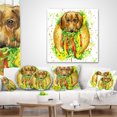 thumbnail image 4 of Designart Funny Dog inside Sandwich - Contemporary Animal Throw Pillow - 16x16, 4 of 5