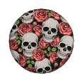 thumbnail image 2 of Gaeub Skull and Roses 14-17in Tire Cover, Spare Tire Cover, for Camper Caravan, Trailer, Car, Truck, SUV, Jeep - 16 inch, 2 of 9