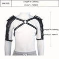 thumbnail image 2 of Harness Black Gladiator, Warrior Pauldrons, Medieval Viking Leather Warrior Shoulder Armor Halloween Knight Pauldron Body Chest Harness Guard for Larp Ren Faire, Coffee One Size, 2 of 2