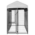 KennelMaster Black Welded Wire Dog Kennel, 8 ft. x 4 ft. x 6 ft