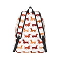 thumbnail image 2 of Honeii Dachshund Walking Print Canvas College Laptop Backpack, Durable Rucksack Travel Notebook Bag School Backpack Book Bag for Men Women-Medium, 2 of 7