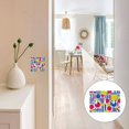 thumbnail image 7 of Yayeee Toggle Light Switch Wall Plate 2-Gang 4.56"x4.48" Decorative Outlet Cover, Red Retro Shapes, 7 of 7