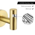 thumbnail image 4 of KES Gold Robe Hooks Wall Hooks for Bathroom Brushed Finish 2 Pack, 4 of 10