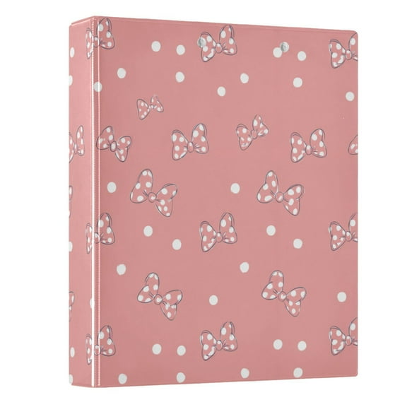 Three Ring Binder Cute and Interesting Bow 1.5 Inch Round Binder D-Rings for Office Supplies and More