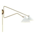 thumbnail image 6 of Trade Winds Genevieve 2-Light Wall Sconce in White with Natural Brass, 6 of 7