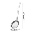 thumbnail image 2 of Cuchara de colador de aceite de acero inoxidable Colador de skimmer de malla fina multifuncional para filtración de aceite y alimentos 27.8x9cm 1 paquete, 2 of 7