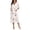 A-White265, variant on XIAONU Women's Contrast Trim Soft Knit Robe Loose Three Quarter Sleeve Open Front Loungewear Comfy Casual Relax Robes