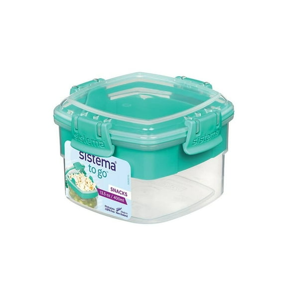 Contenedor de Plástico Sistema Snacks To Go para Guardar Alimentos 400 ml