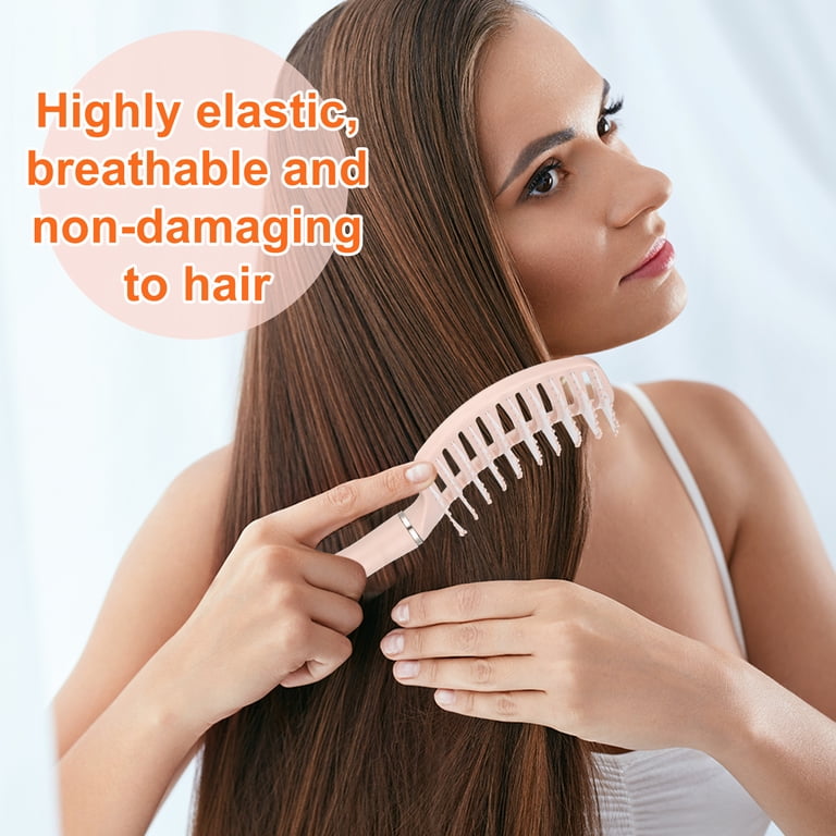 Abaima 3-Piece Detangling Brush Set with 100 Hair Ties photo 2