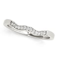 thumbnail image 1 of 14k White Gold Wavy Style Diamond Wedding Ring (1/15 cttw) Size 4.5, 1 of 2