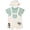 Cream beige / green, toy story, variant on Disney Mickey Mouse Newborn Baby Boys French Terry Short Overalls T-Shirt and Hat 3 Piece Outfit Set Newborn to Infant