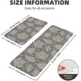 thumbnail image 3 of Grey Gray Fall Leaves Kitchen Mats Set of 2 Autumn Maple Leaf Seasonal Thanksgiving Kitchen Rugs for Floor Holiday Kitchen Decor Bath Laundry Room Doorway Absorbent Mats,17x29 and 17x47 Inch, 3 of 6