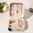 thumbnail image 6 of Starry Polar Bear Travel Portable Square Jewelry Display and Decorative Box with Bracelet Holder - Ideal for Rings, Earrings, Necklaces, Bracelets, and More - Suitable for Girls and Women, 6 of 6