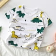 thumbnail image 2 of Birdeem Chemises pour Filles Été Imprimé Col Rond Manches Courtes Haut pour Enfants Garçons et Filles, 2 of 12