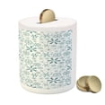 thumbnail image 3 of Winter Piggy Bank, Merry Xmas Theme Delicate Snowflakes Cold Freezing Weather Vintage Holiday Pattern, Ceramic Coin Bank Money Box for Cash Saving, 3.6" X 3.2", Teal White, by Ambesonne, 3 of 4
