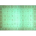 thumbnail image 1 of Ahgly Company Machine Washable Indoor Rectangle Abstract Turquoise Blue Modern Area Rugs, 5' x 7', 1 of 4