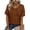 Brown(Womens Shirts), variant on GUACER Womens T Shirts Trendy V Neck Short Sleeve Blouses Relaxed Fit Pocket Casual Tee Tops