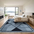 thumbnail image 3 of ODIKA 2'x3' Machine Washable Non-Slip Area Rug, Geometric Light Gray High Traffic Rug with Pad, Gray, 1053899, 3 of 8