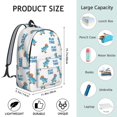 thumbnail image 3 of Dinosaur and Skateboard White Pattern Backpack for School, Cute School Bag with Adjustable Shoulder Straps and Padded Back, 15.7"x11.8"x5.5", 3 of 3