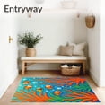 thumbnail image 3 of ODIKA 3'x5' Machine Washable Non-Slip Area Rug, Tropical Fish School Design Marine Entrance High Traffic Rug, Blue, 568954, 3 of 7