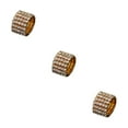 thumbnail image 3 of Transemion Elastic Ring Fashionable Crystal Inlays For Elegant Presence Alloy Is golden 5 rows 3Set, 3 of 6