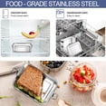 thumbnail image 4 of Stainless Steel Bento Box,850ml/28oz Lunch Box,Metal Bento Container,Food Containers with 1 Removable Divider for Travel and Work Adults,Leak-Proof & Dishwasher Safe,1 Pc,Topboutique, 4 of 5