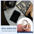thumbnail image 4 of Uxcell Oval Egg Shaped Spring Snap Keychain Clip, 6 Pcs Metal Trigger Keychain Hook Buckle Silver 32mm, 4 of 7