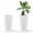 White, variant on DUNCHATY Modern 21-Inch Tall Round Planter, Tapered Planter for Indoor & Outdoor Patio Decor 2 Pack - White