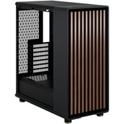 Fractal Design North Charcoal Black Chassis with Walnut Front and Dark Tempered Glass Side Panel ATX Mid Tower Computer Case