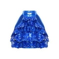 thumbnail image 4 of TiaoBug Kids Hip Hop Jazz Dance Outfits for Girls 2-Piece Sleeveless Sequin Crop Tops with Pants Set Royal Blue 10, 4 of 6