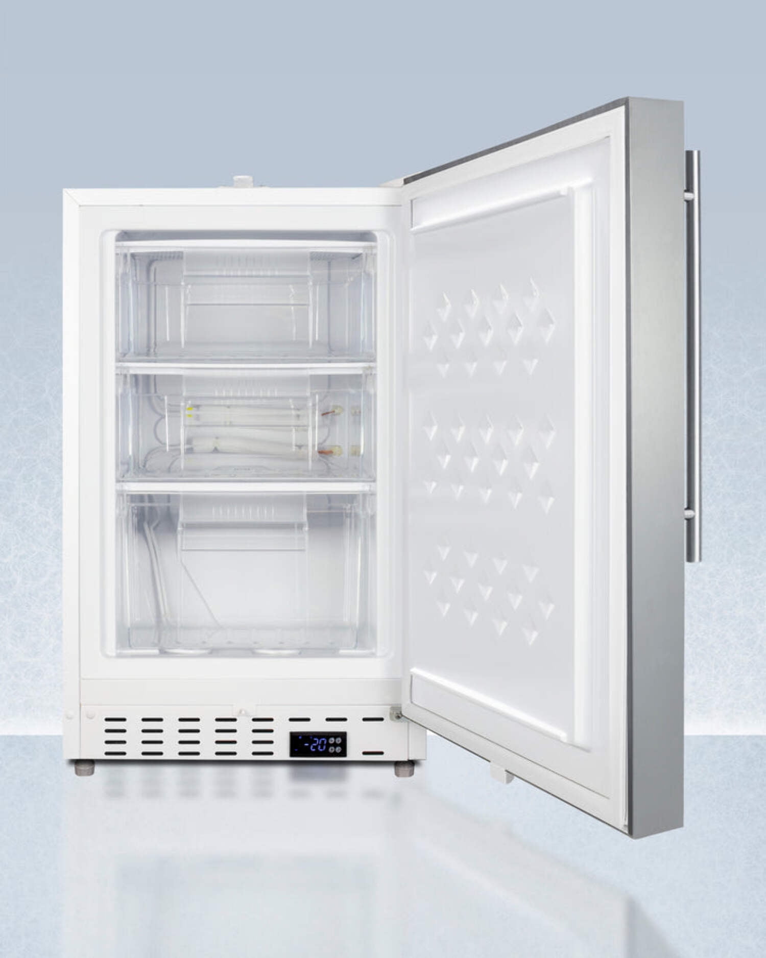 Accucold ADA305AFSSHVLHD 20" Built-In Undercounter Medical Freezer, 2.47 Cu. Ft., Steel Door/Handle