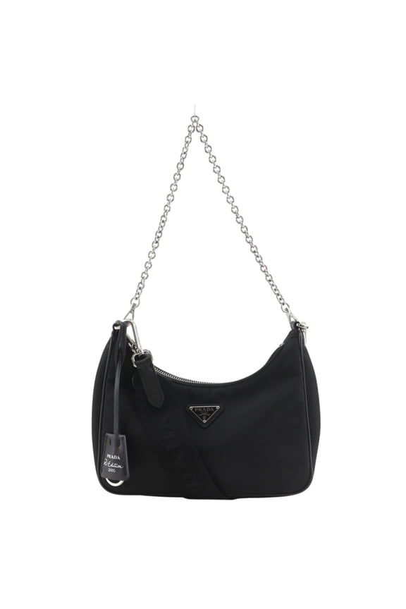 Pre-Owned Prada PRADA Re-edition 2005 Re-nylon Shoulder Bag 1BH204 Nylon x Saffiano NERO Black...