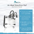 thumbnail image 4 of MARINE CITY Stainless Steel Rail mount Anchor Bracket, 35 lb Capacity  Fits 1 to 1-1/4 Inches, Vertical Stanchions, Corrosion-Resistant, Easy Install, for Marines, Boats, Yachts, Ships, 4 of 8