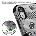 thumbnail image 4 of Kaleidio Case For Apple iPhone XR (6.1") [TUFF Armor] Impact Protective Hybrid [Shockproof] 3-Piece Dual Layer Rubber Cover w/ Overbrawn Prying Tool [Silver Lace Flowers], 4 of 6