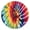 Colorful Tie Dye, variant on Colorful Tie Dye Pattern Round Fitted Tablecloth with Elastic Edge,Dining Table Cover Waterproof,Outdoor Round Tablecloth for Camping,Dining,Indoor and Outdoor