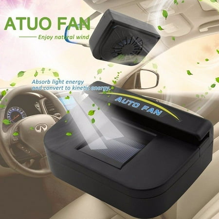 Jetta Cat Back Exhaust Solar Power Car Auto Air Vent Cool Fan Cooler Ventilation System Radiator Fan Exhaust Heat Fan Automobile Fan with Rubber ()