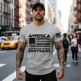 thumbnail image 4 of 250 Anniversary USA Shirt 250 Years America Shirt American Flag Vintage 250 Years CrewNeck Short Sleeves 1776-2026 250th Birthday T-Shirt USA 250 Anniversary Mens Tops Light Gray XXXXL, 4 of 5