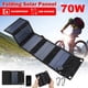 thumbnail image 1 of Panel Solar plegable portátil, cargador de energía Solar de 70W, doble salida USB, impermeable, bolsa plegable para acampar al aire libre y senderismo Fivean unisex, 1 of 1