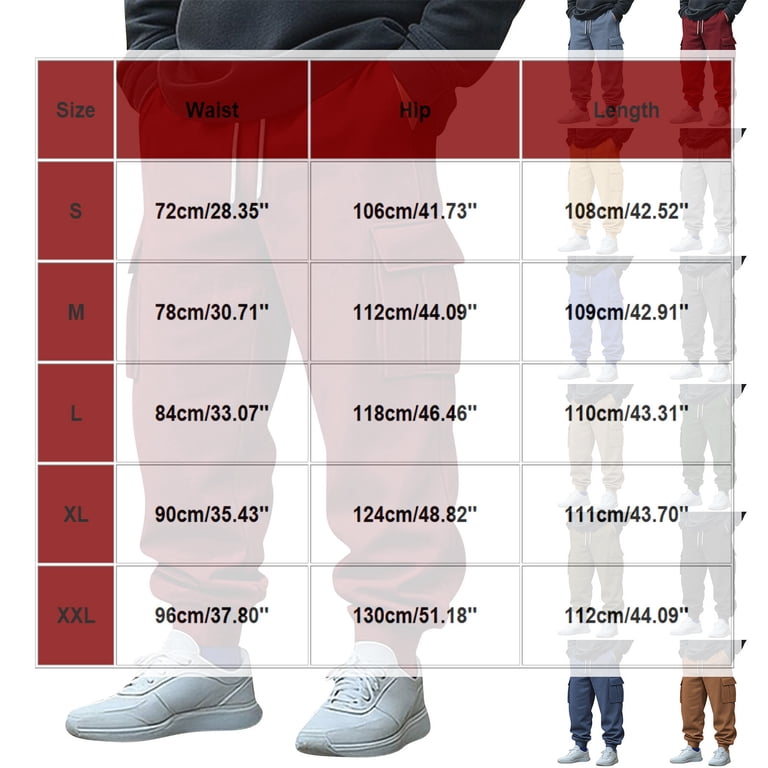 HAOTAGS Sweatpants for Men, Workwear Drawstring Elastic Waistband