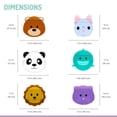 thumbnail image 3 of Melii Reusable Snack Bags - for Kids - 6 pack :bulldog, cat, lion, panda, bear & shark - Leak-proof, BPA-free, 3 of 6