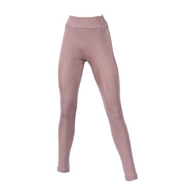 Pantalones de capa base a escala 1:6, mini pantalones de yoga para entrenamiento, para vestir, cosplay, deportes casuales violeta y rosa