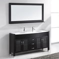 thumbnail image 2 of Ava 63" Double Bath Vanity in Espresso with White Engineered Stone Top and Round Sinks with Matching Mirror, 2 of 4