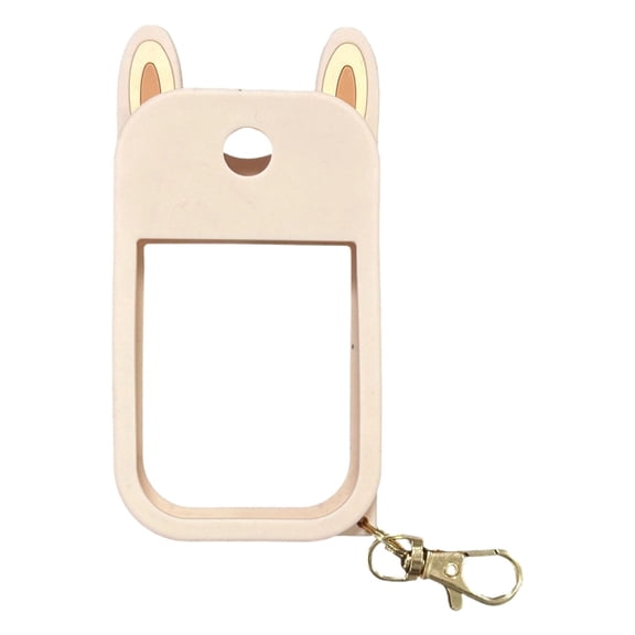 WINDLAND Portable Silicone Hand Sanitizer Holder Case Keychain Detachable Lovely Ear Cove